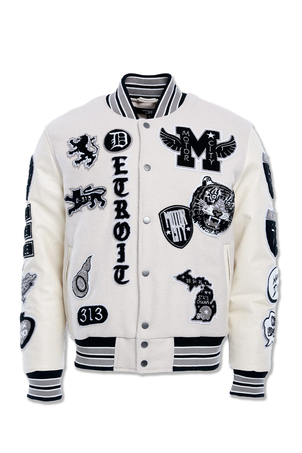 Jordan Craig Motown Varsity Jacket (Cream)