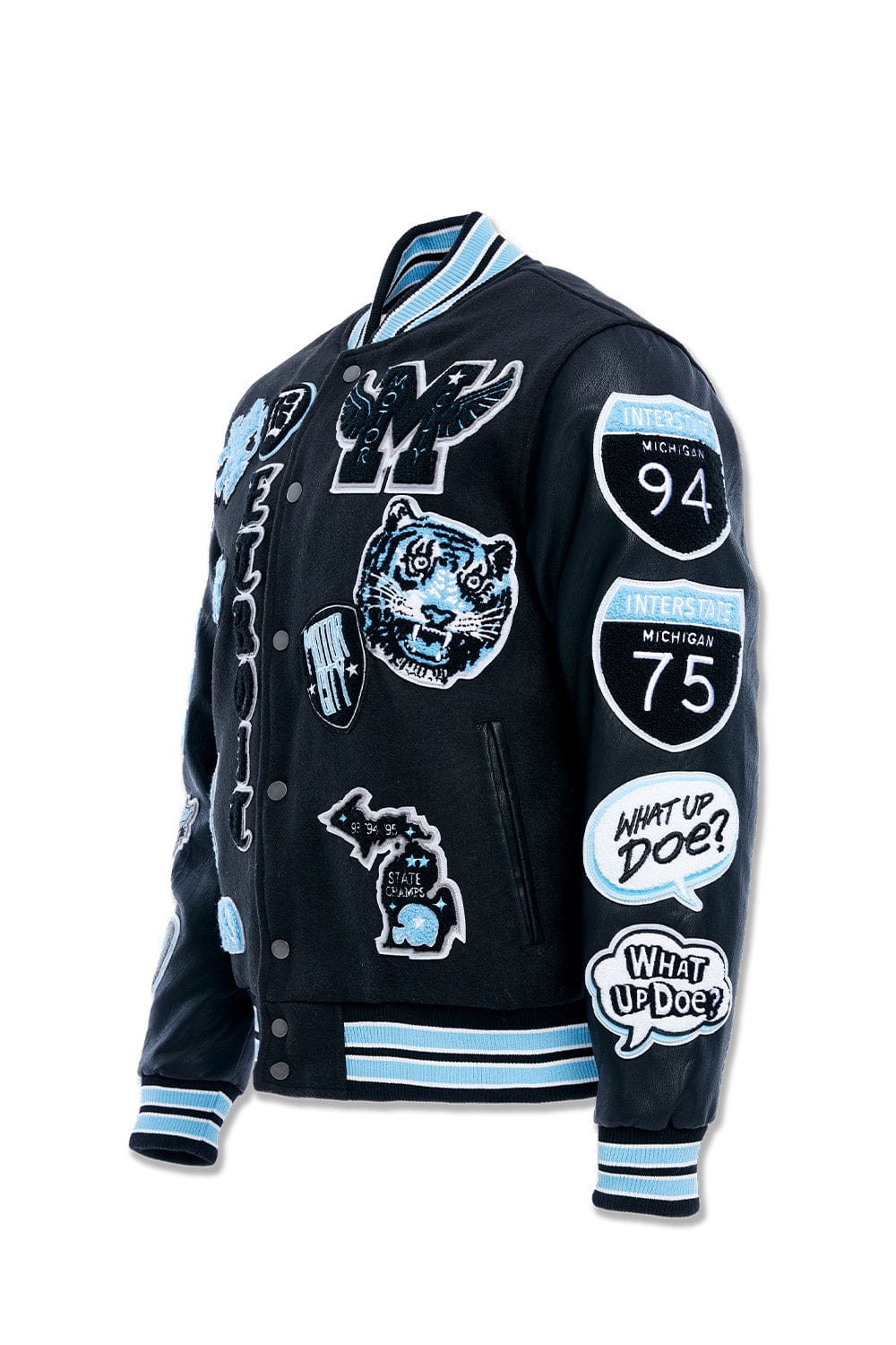 JC Big Men Big Men's Motown Varsity Jacket (Lion)