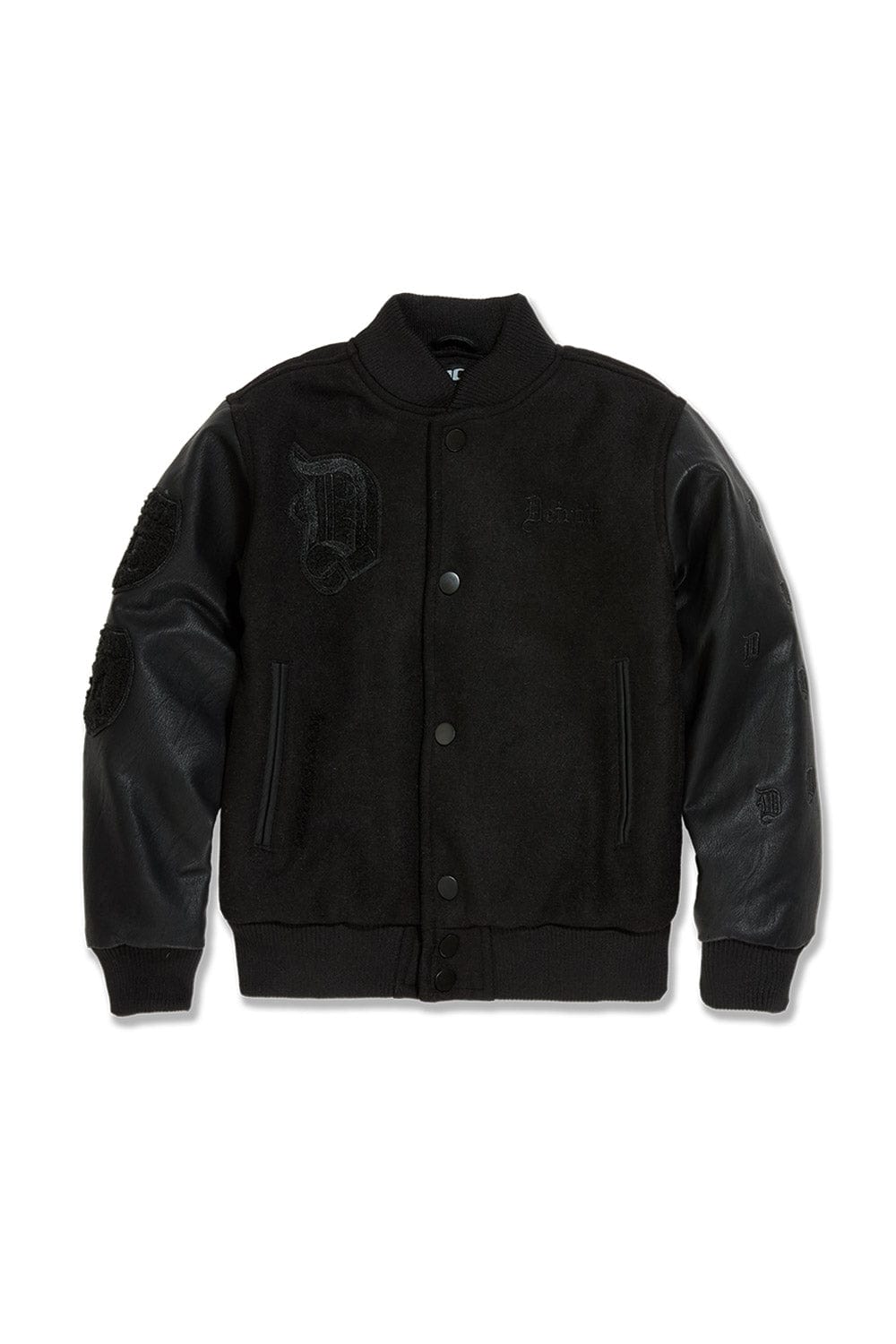 JC Kids Kids 313 Varsity Jacket (Blackout) 2 / Blackout