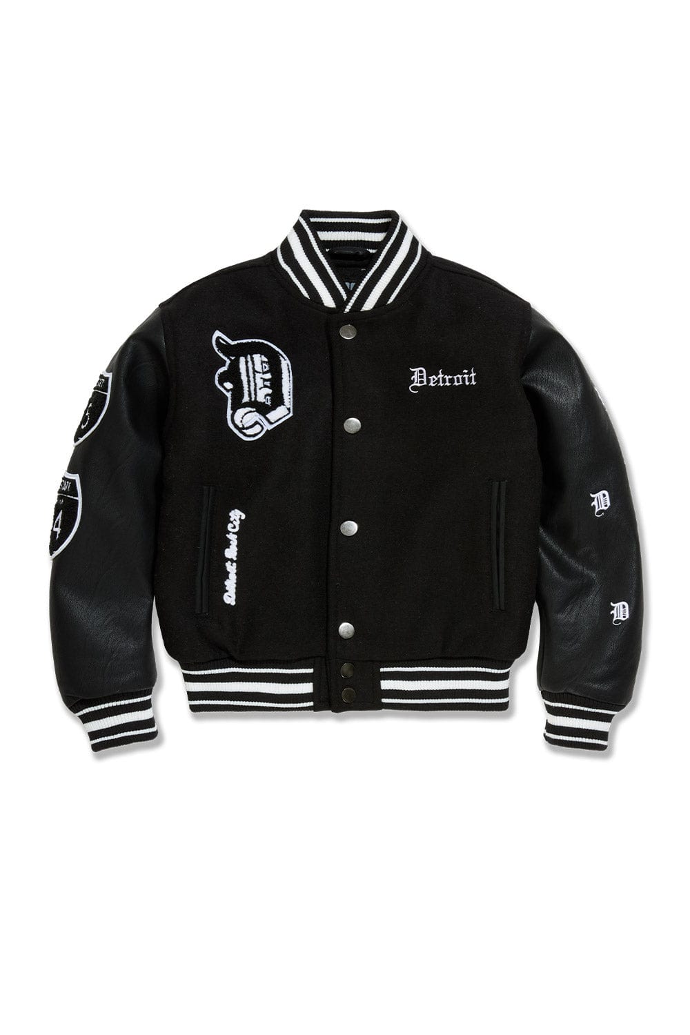 JC Kids Kids 313 Varsity Jacket (Black) 2 / Black