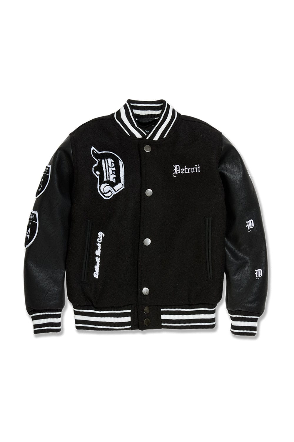 JC Kids Kids 313 Varsity Jacket (Black) 2 / Black