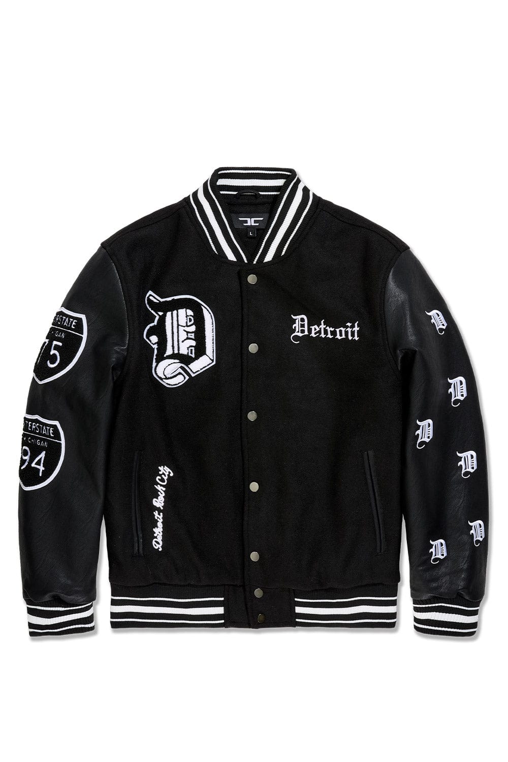 JC Big Men Big Men's 313 Varsity Jacket (Black) 4XL / Black