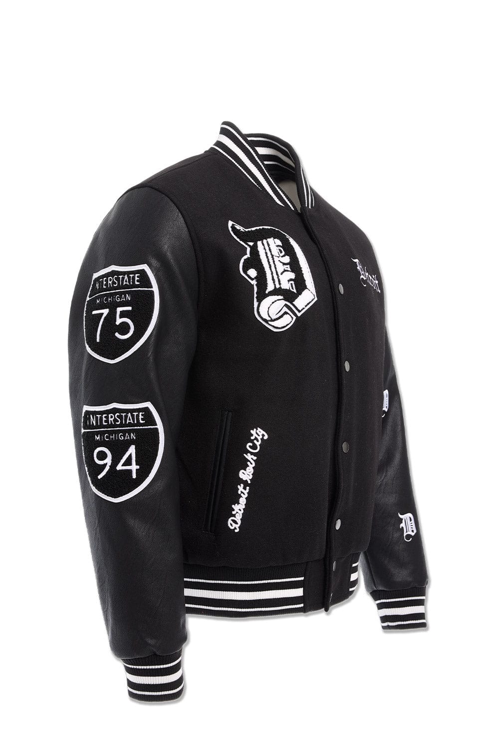 JC Big Men Big Men's 313 Varsity Jacket (Black)