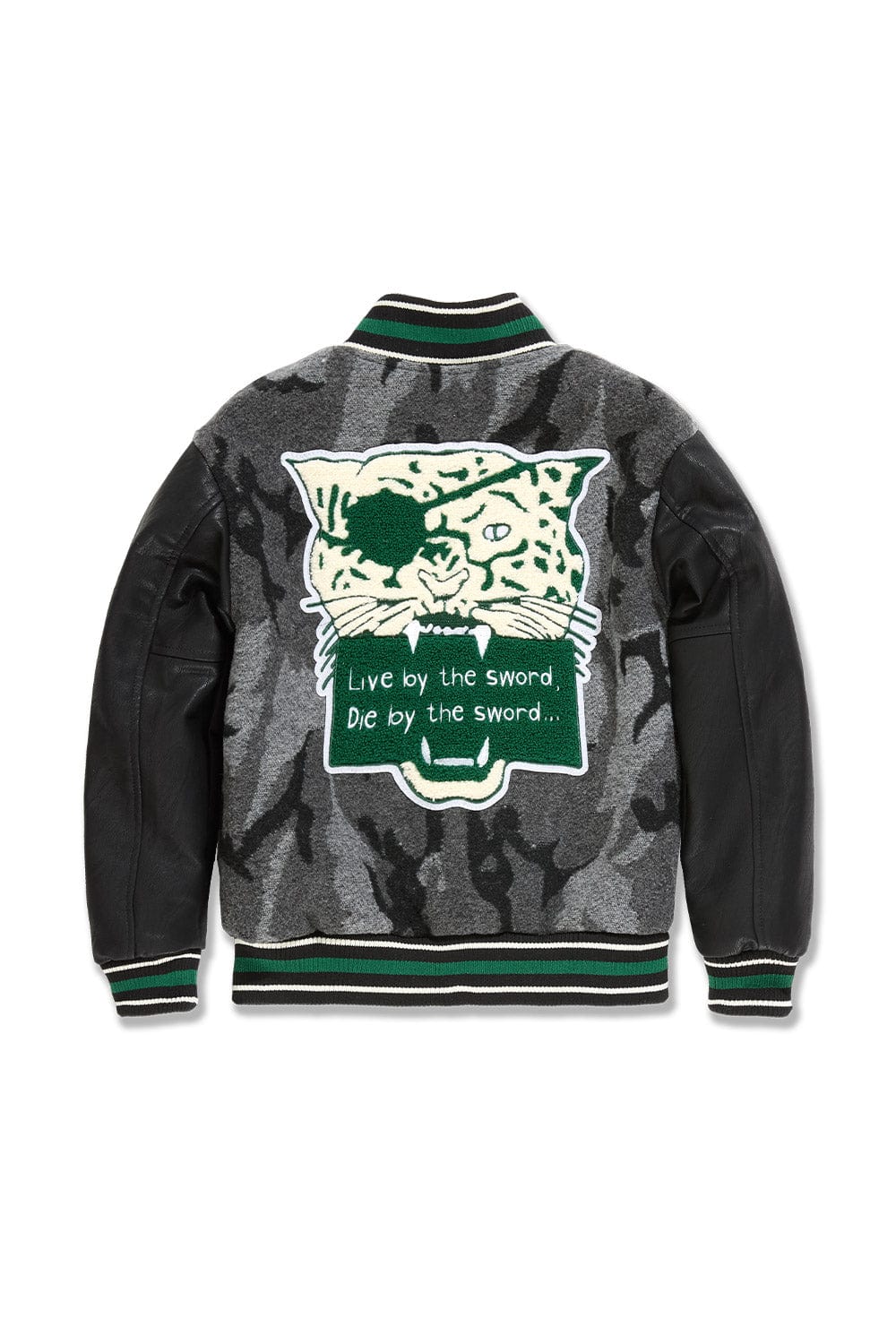 JC Kids Kids Life of Vice Varsity Jacket (Black Camo)