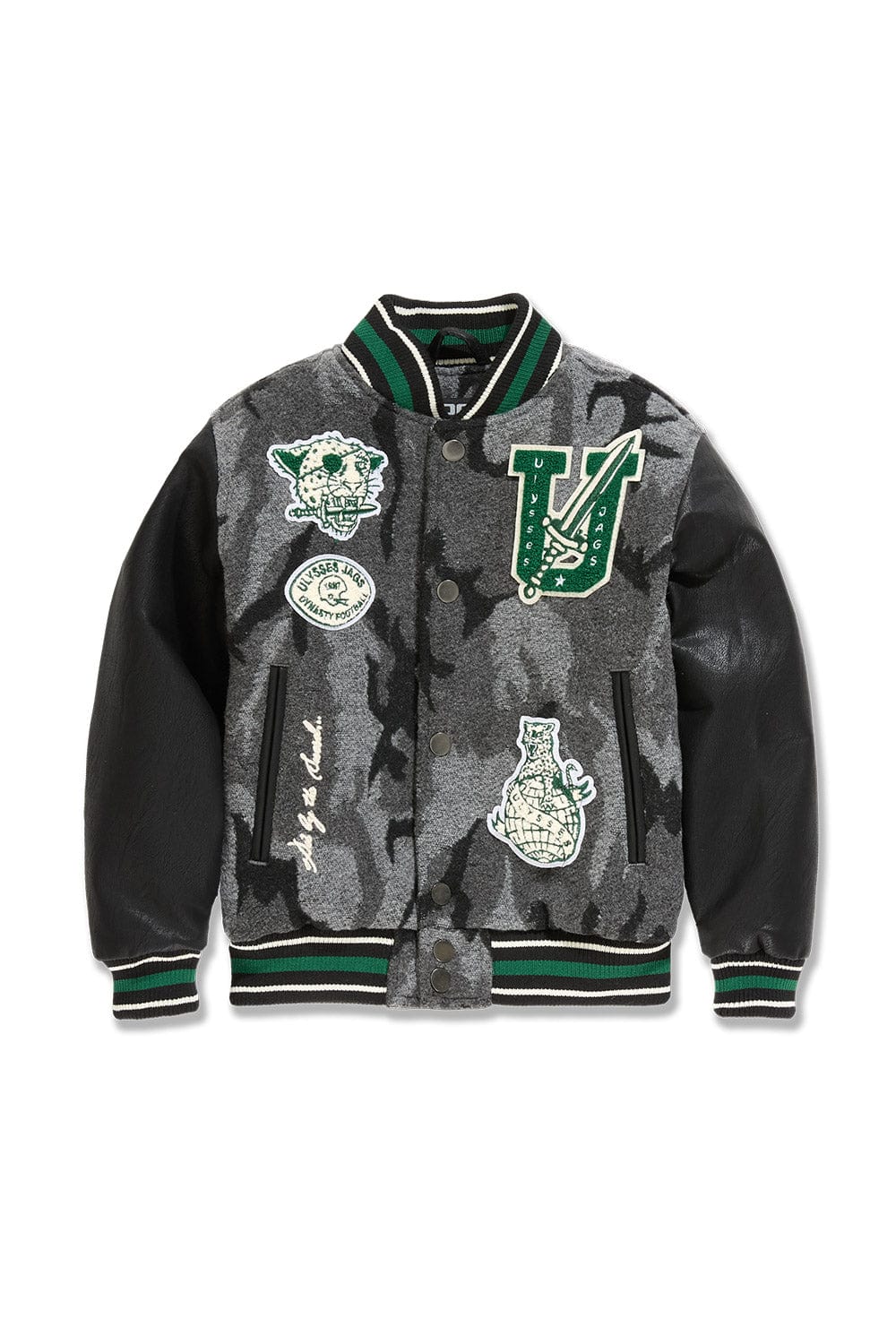 JC Kids Kids Life of Vice Varsity Jacket (Black Camo) 2 / Black Camo