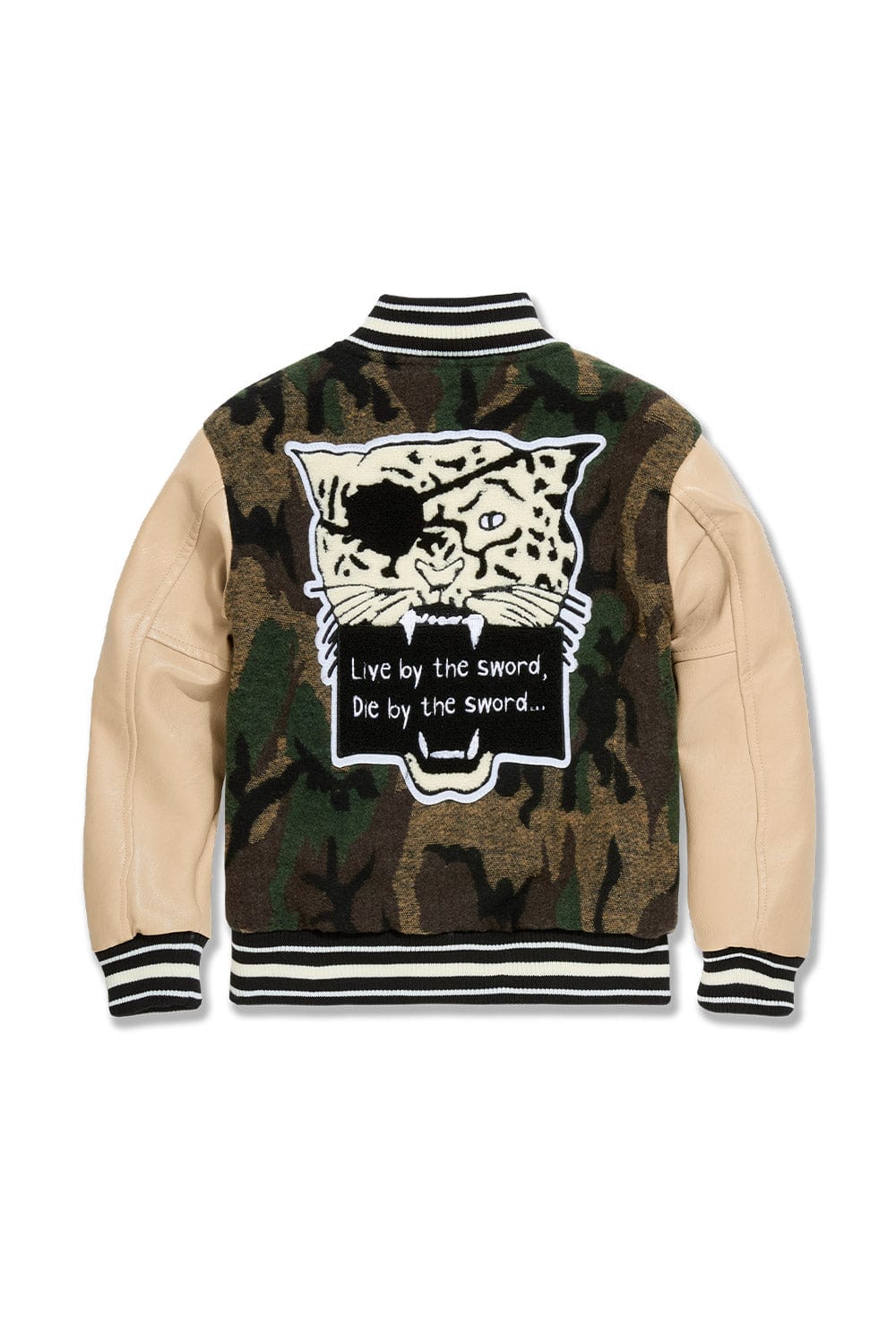 Kids Life of Vice Varsity Jacket (Vintage Camo)