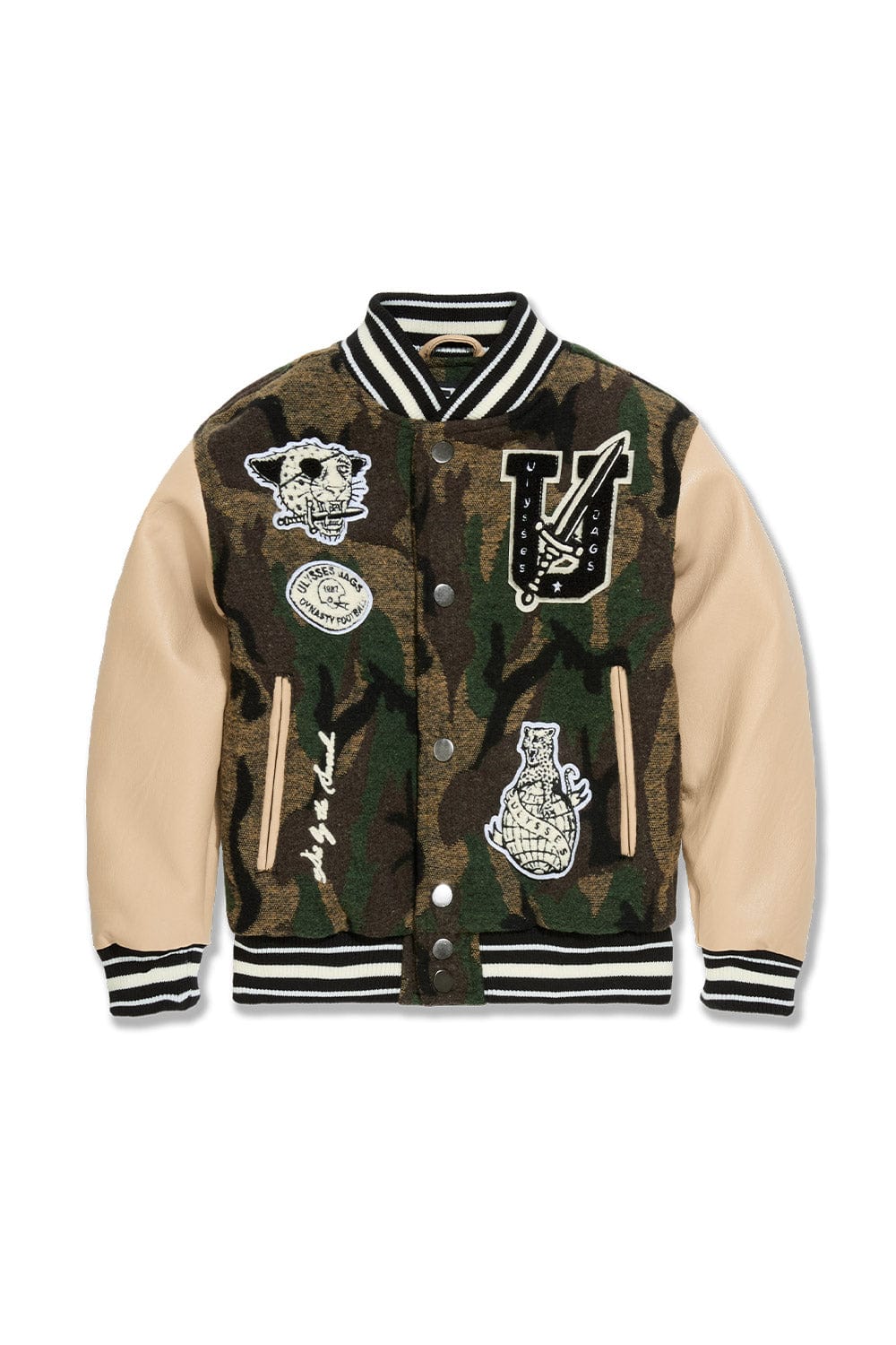JC Kids Kids Life of Vice Varsity Jacket (Vintage Camo) 2 / Vintage Camo