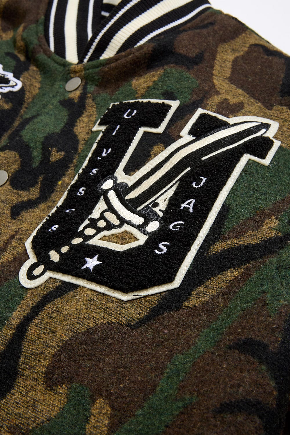 Jordan Craig Life of Vice Varsity Jacket (Vintage Camo)