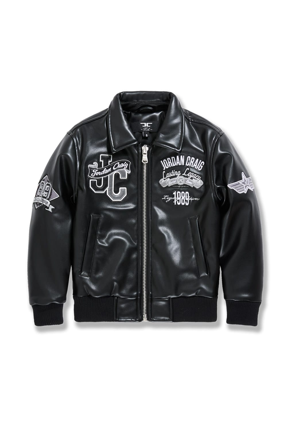 JC Kids Kids Legacy Everlasting Varsity Jacket (Black) Black / 2