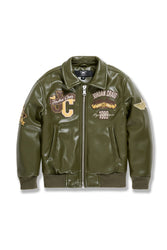 Kids Legacy Everlasting Varsity Jacket (Olive)