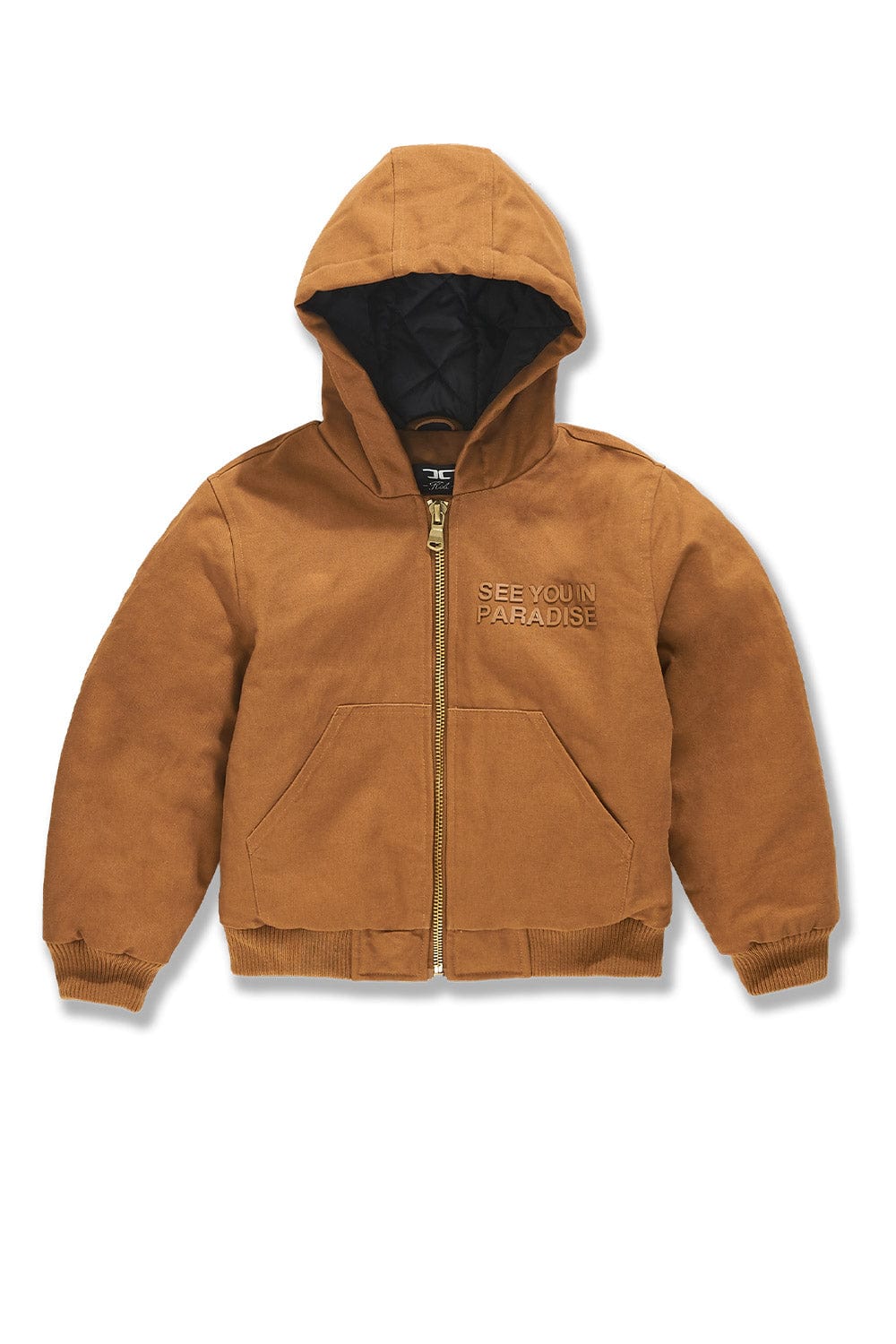 JC Kids Kids See You In Paradise Hooded Work Jacket (Wheat) 2 / Wheat