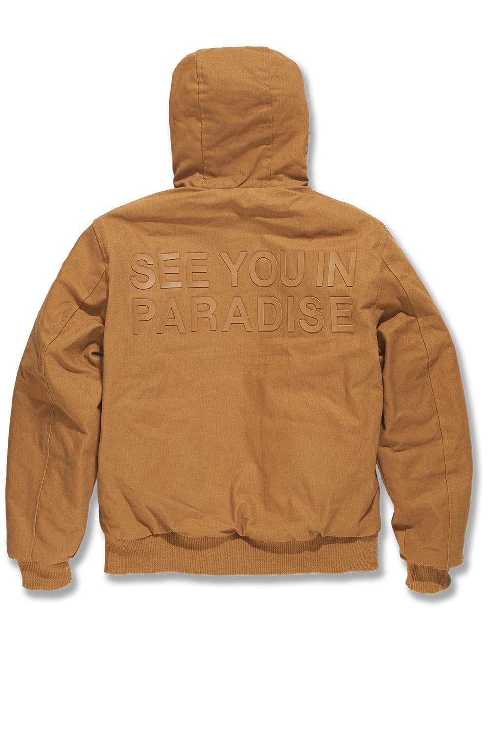 JC Big Men Big Men's See You In Paradise Hooded Work Jacket (Wheat)