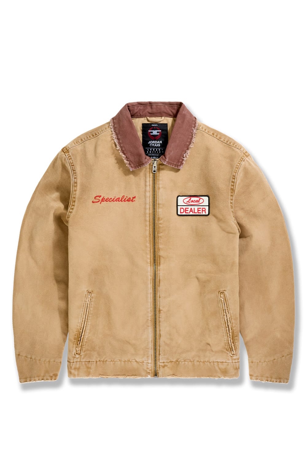 Local Dealer Zip Up Work Jacket (Khaki)
