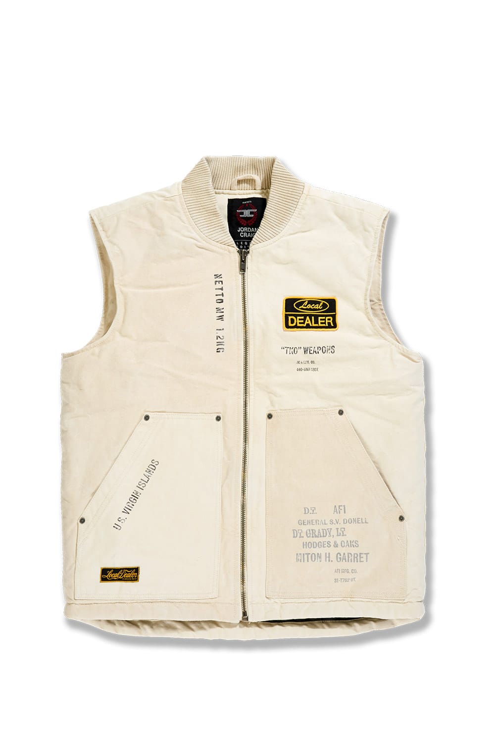 Jordan Craig Local Dealer Duck Canvas Vest Natural / S