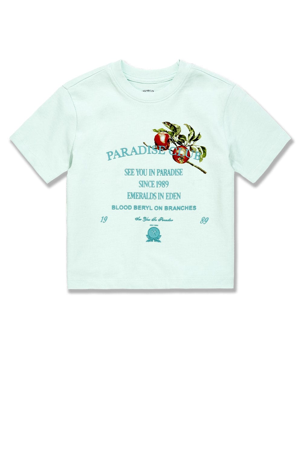 JC Kids Kids Paradise Club Cropped Boxy T-Shirt Coastal Blue / 2