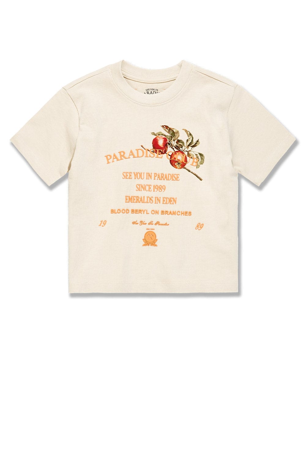 JC Kids Kids Paradise Club Cropped Boxy T-Shirt Sand / 2