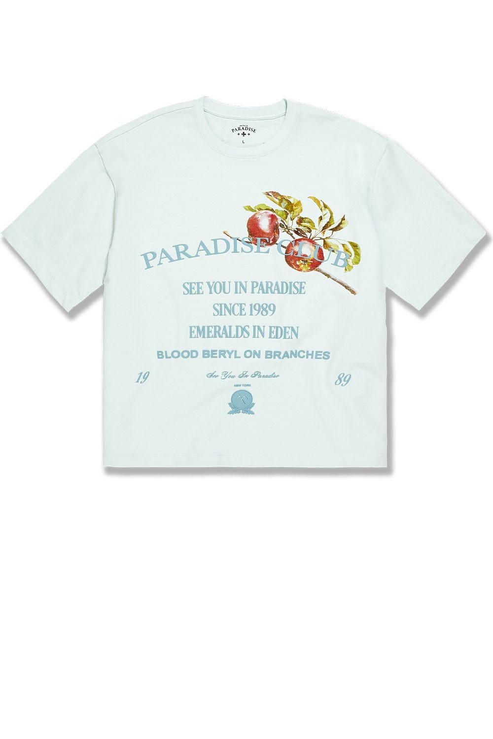 Jordan Craig Paradise Club Cropped Boxy T-Shirt Coastal Blue / S