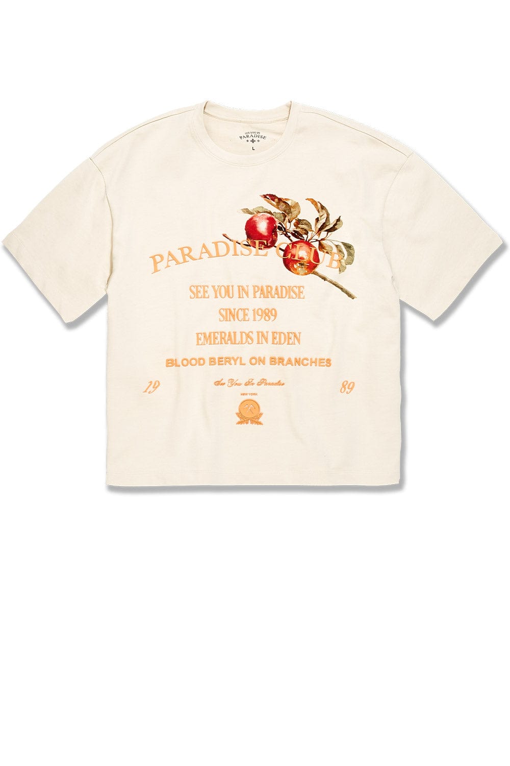 Jordan Craig Paradise Club Cropped Boxy T-Shirt Sand / S