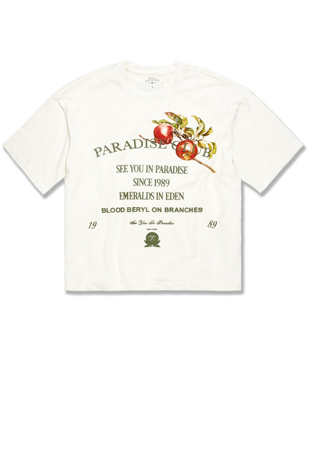 Jordan Craig Paradise Club Cropped Boxy T-Shirt White / S