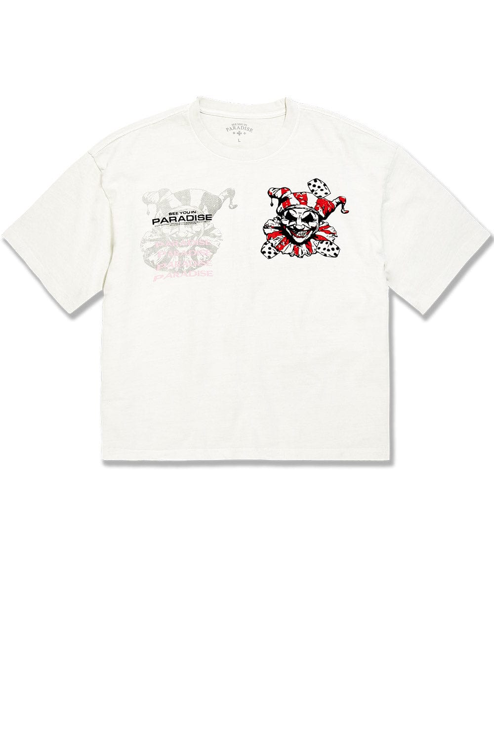 Jordan Craig Beat The Odds Cropped Boxy T-Shirt Off White / S
