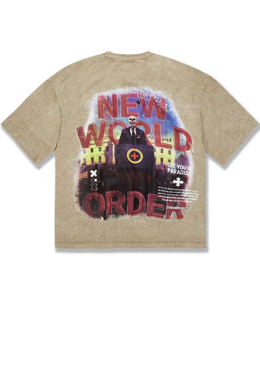 Jordan Craig New World Order Cropped Boxy T-Shirt