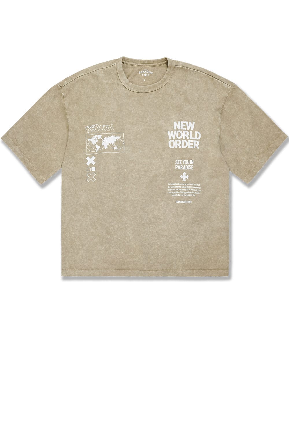 Jordan Craig New World Order Cropped Boxy T-Shirt Rust / S