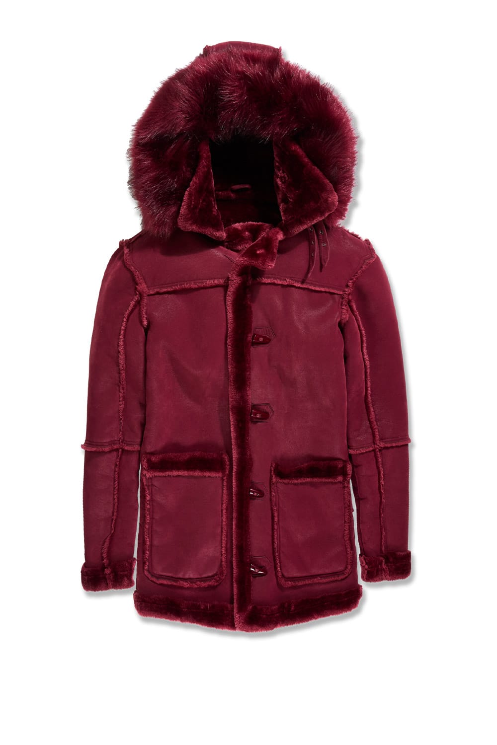 JC Big Men Big Men's Denali Shearling Jacket (Wine) 4XL / Wine