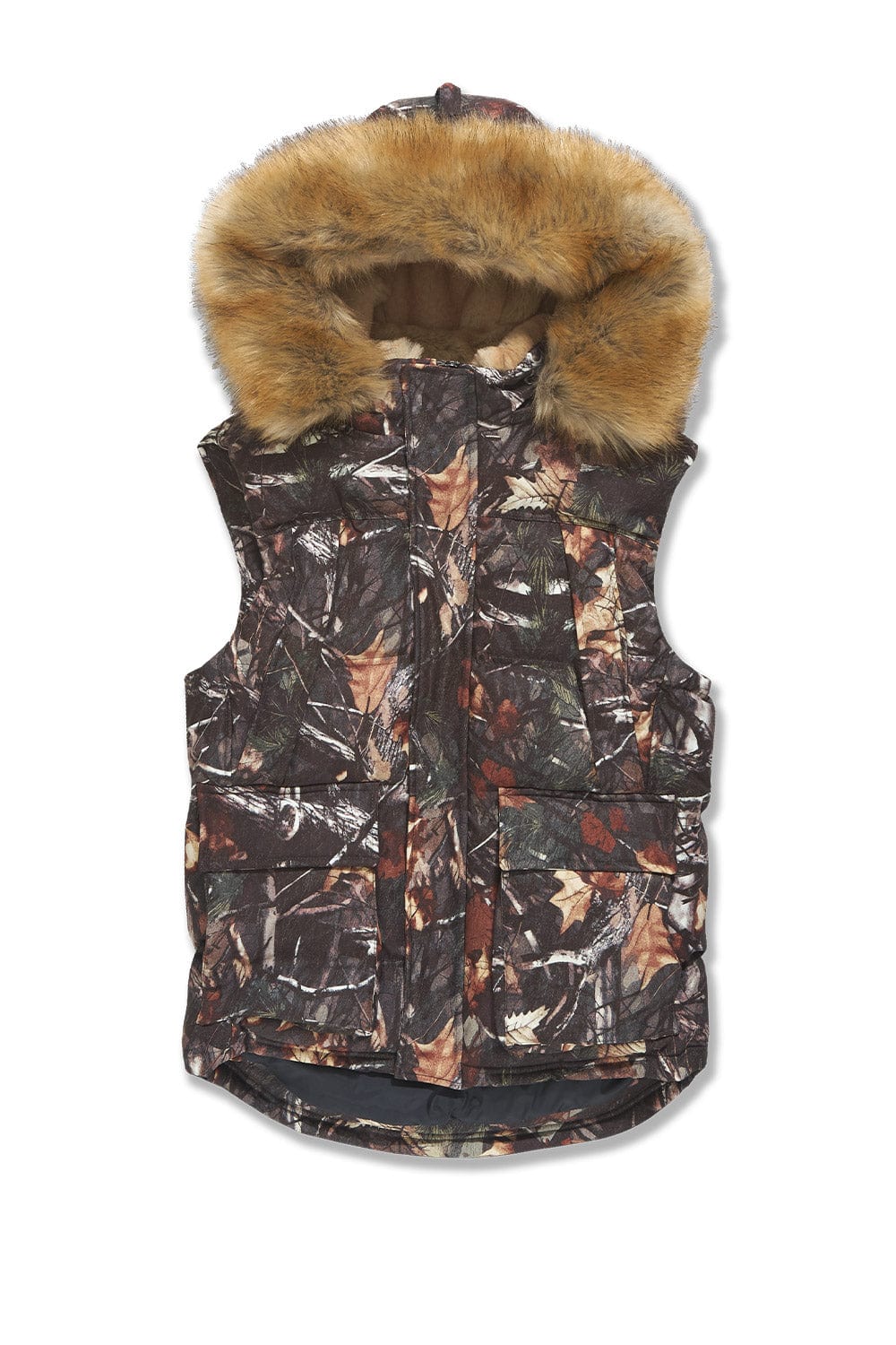 Yukon Fur Lined Puffer Vest (Real Tree) - Main Image