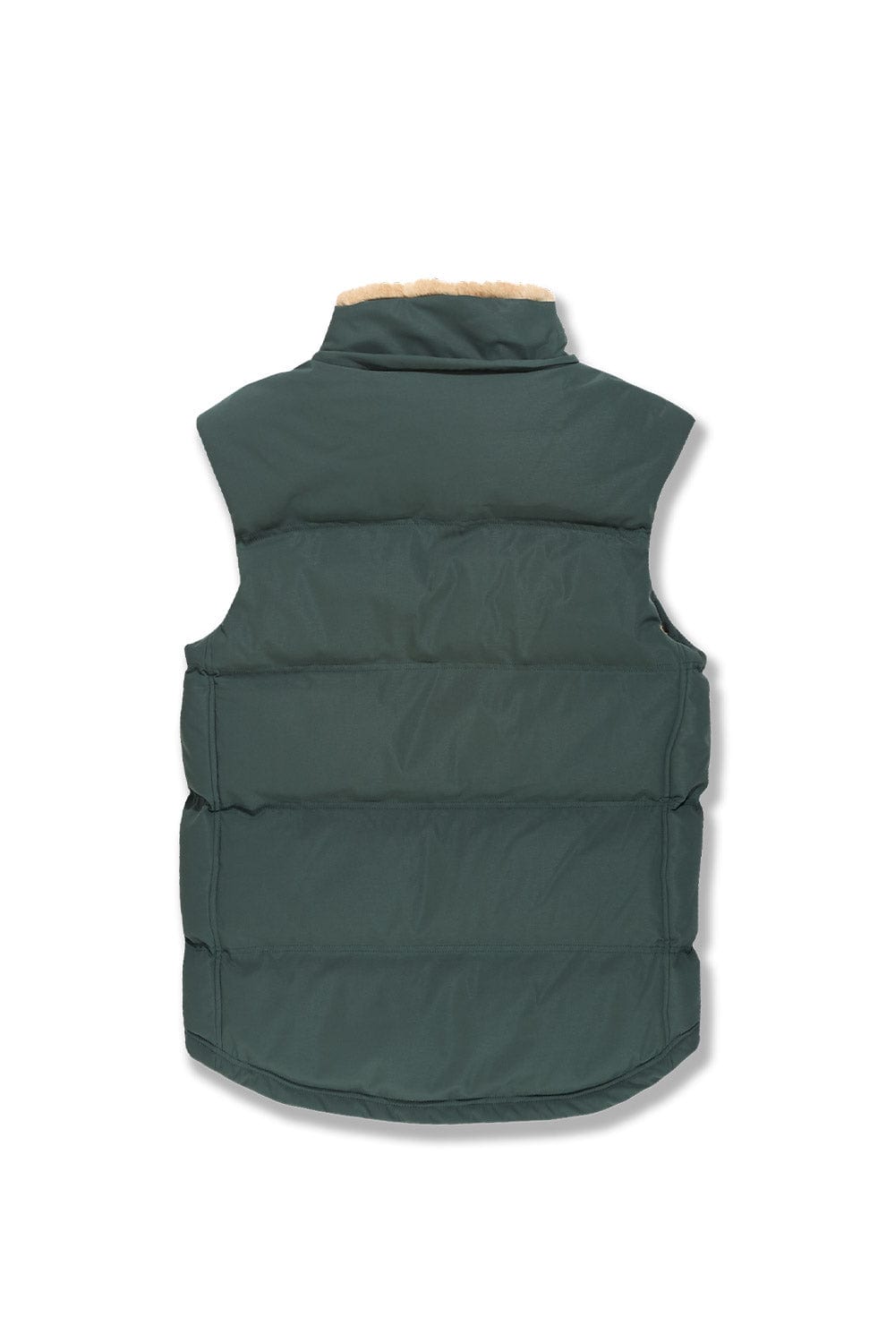 JC Big Men Big Men's Yukon Fur Lined Puffer Vest (Dark Olive)