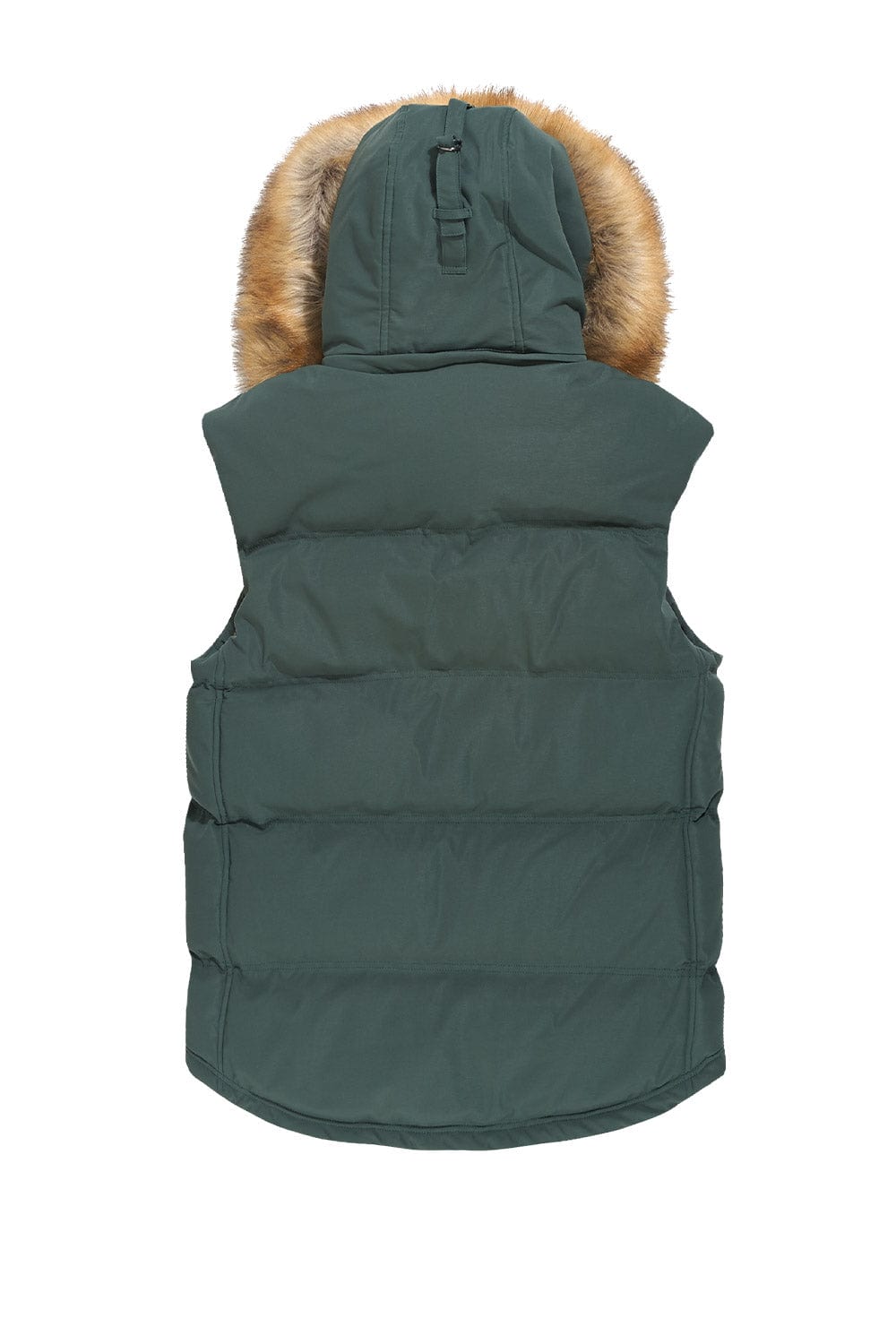 JC Big Men Big Men's Yukon Fur Lined Puffer Vest (Dark Olive)