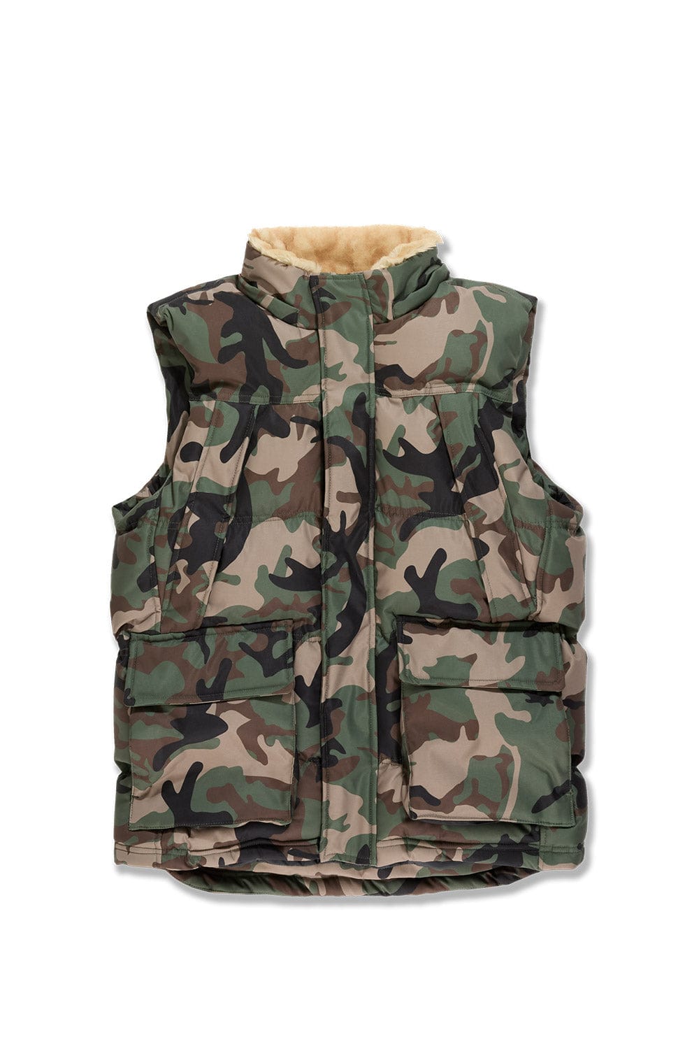 Yukon Fur Lined Puffer Vest (Vintage Camo)
