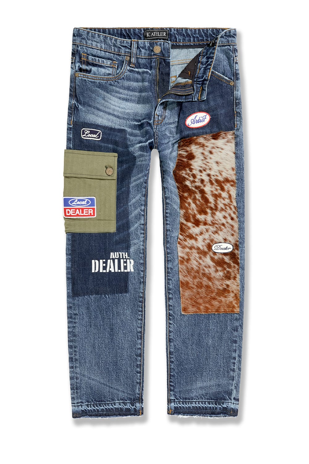 Jordan Craig Relaxed Fit - Bronco Patchwork Denim - Aaron Collection Aged Wash / 30 / 30