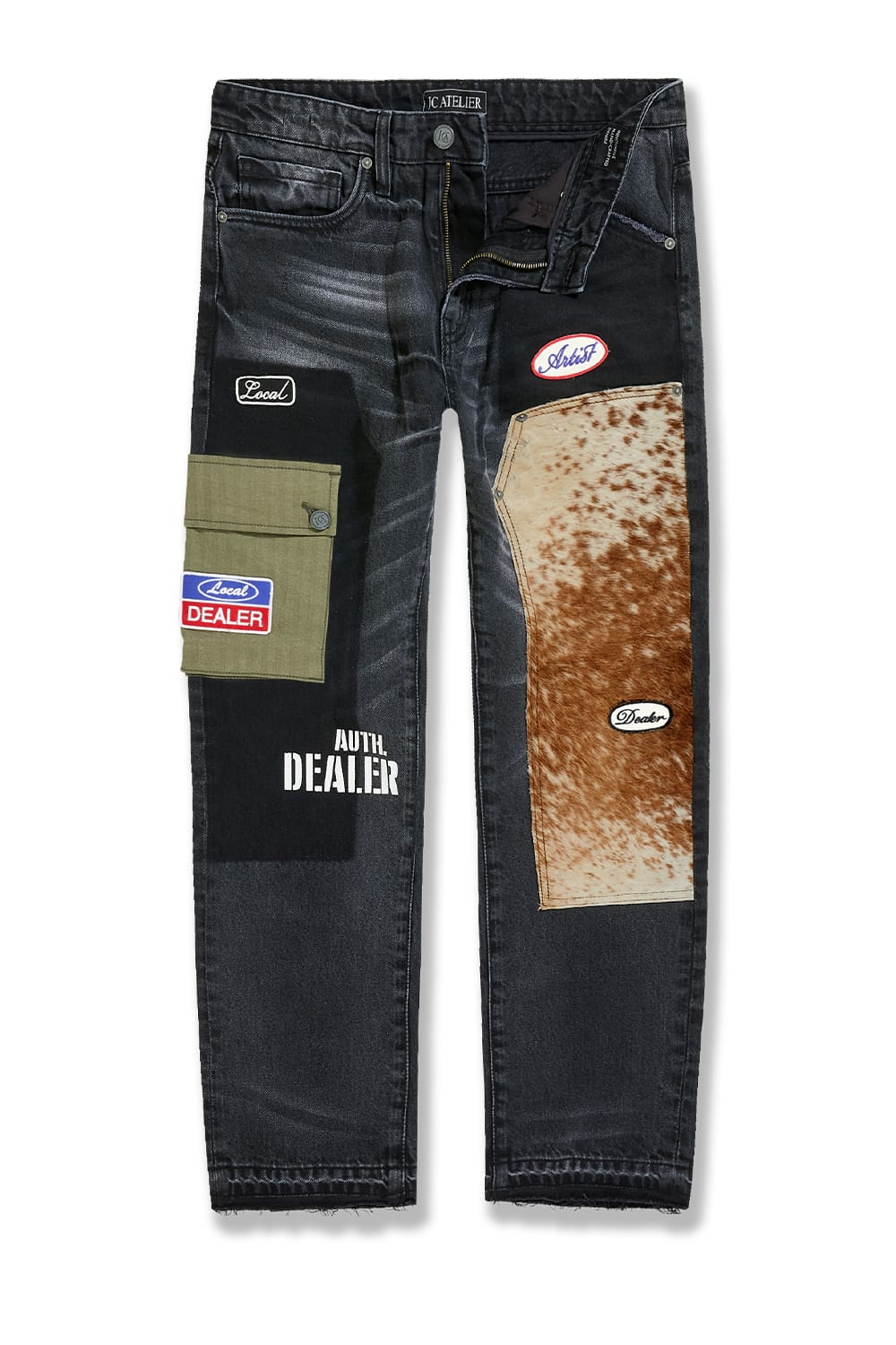 Jordan Craig Relaxed Fit - Bronco Patchwork Denim - Aaron Collection Vintage Black / 30 / 30