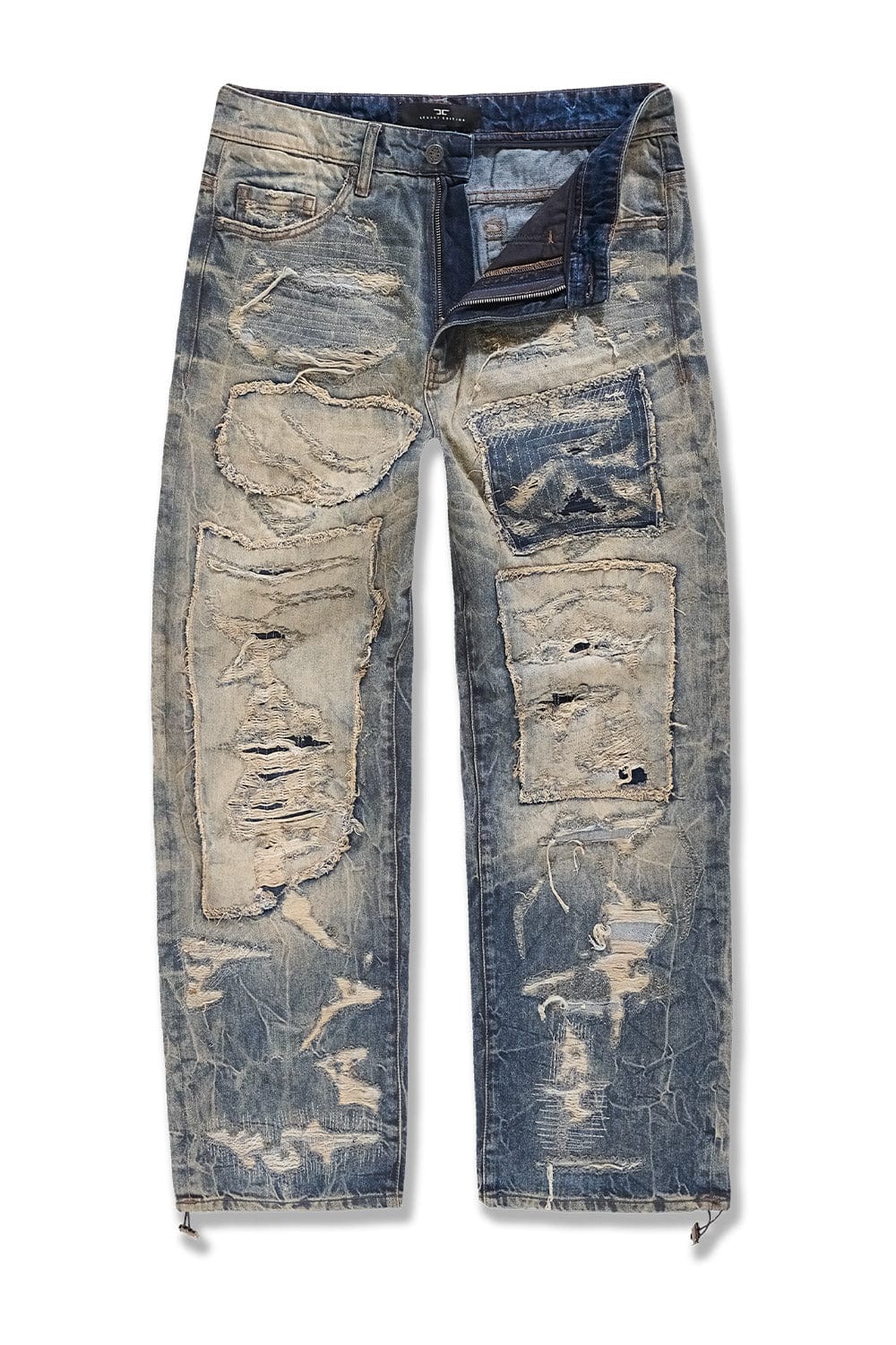 Wide Leg Fit - Reconstructed Denim (Lager) - Brian Collection