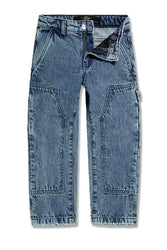 Kids Wide Leg Craftsman Denim (Medium Blue)