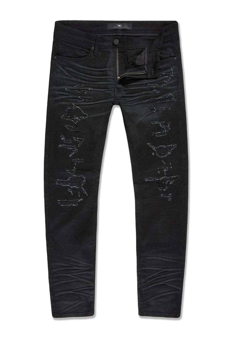 Straight Fit - Dyckman Denim (Polished Black) - Collins Collection