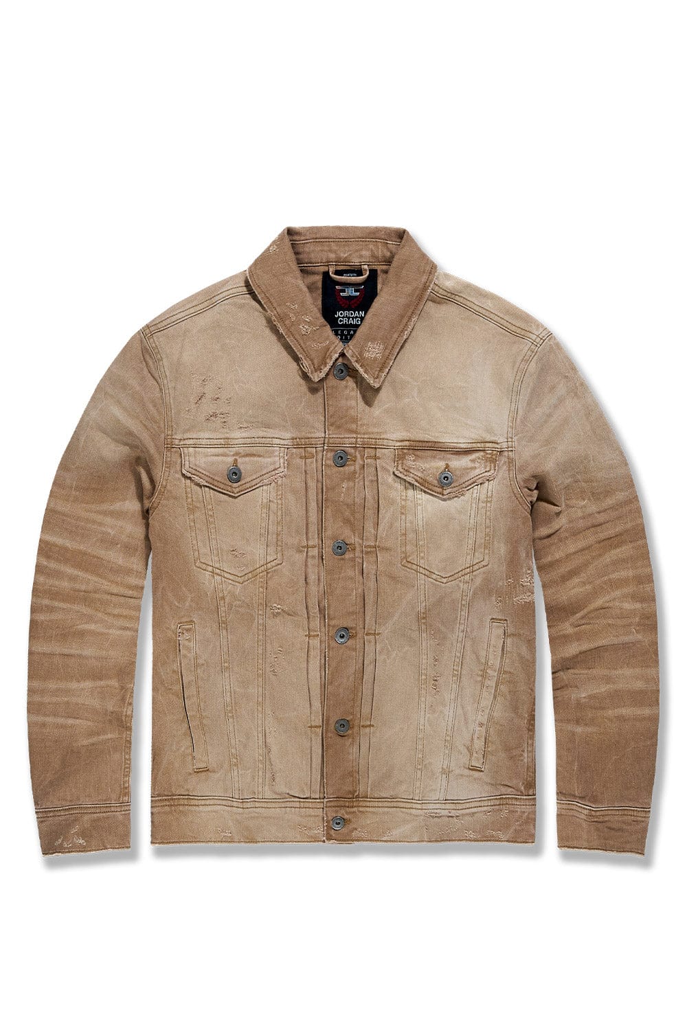 Big Men's Meadowlands Denim Trucker Jacket (Earth Tones)