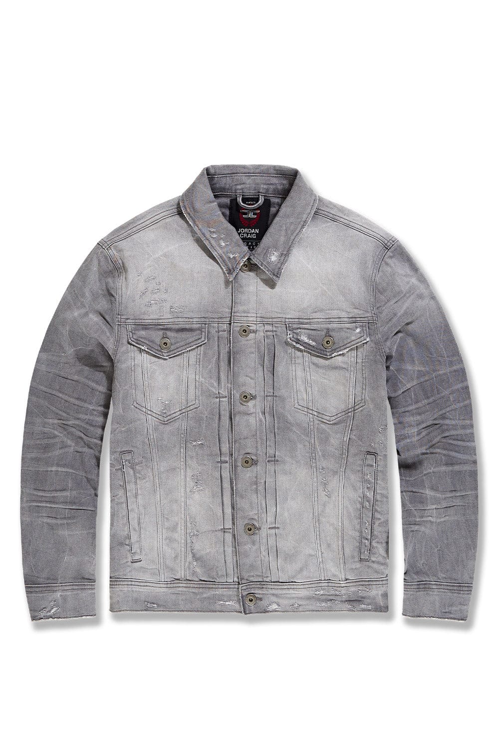 Jordan Craig Meadowlands Denim Trucker Jacket (Monochrome) Cement Wash / S