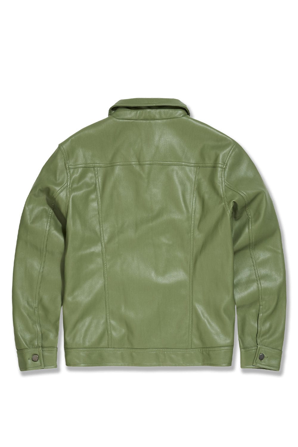 CUT RATE スタジャン オリーブ色　レザージャケット Thriller Trucker Jacket (Sage)