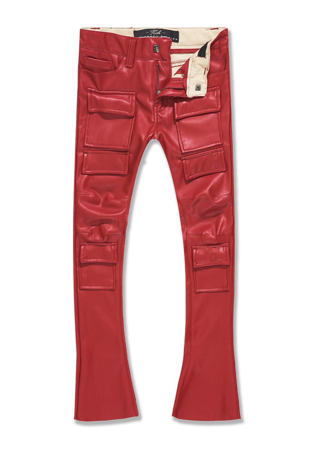 JC Kids Kids Stacked Thriller Cargo Pants (Red) 2 / Red