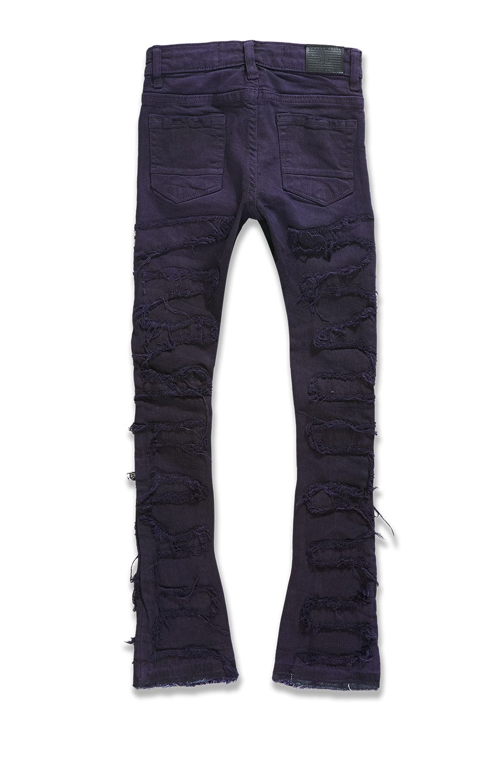 Kid's Stacked Purple Denim Jeans