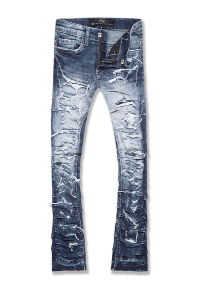 DARK FOG★Vintage Gemstone Ripple Drained Straight JeansDF48 Women's Regular Jeans | Dark Blue | Diesel D-Phant-chino