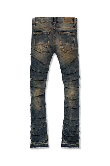 Kids Stacked Ripple Effect Denim (Dark Vintage)