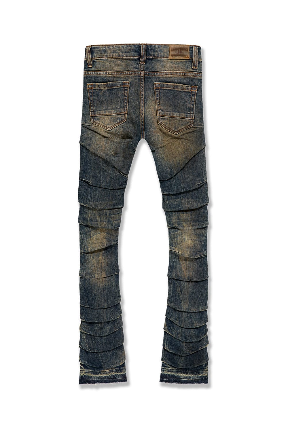 JC Kids Kids Stacked Ripple Effect Denim (Dark Vintage)