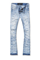 Kids Stacked Ripple Effect Denim (Sky Blue)