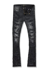 Kids Moonlight Crystal Stacked Denim (Black Shadow)