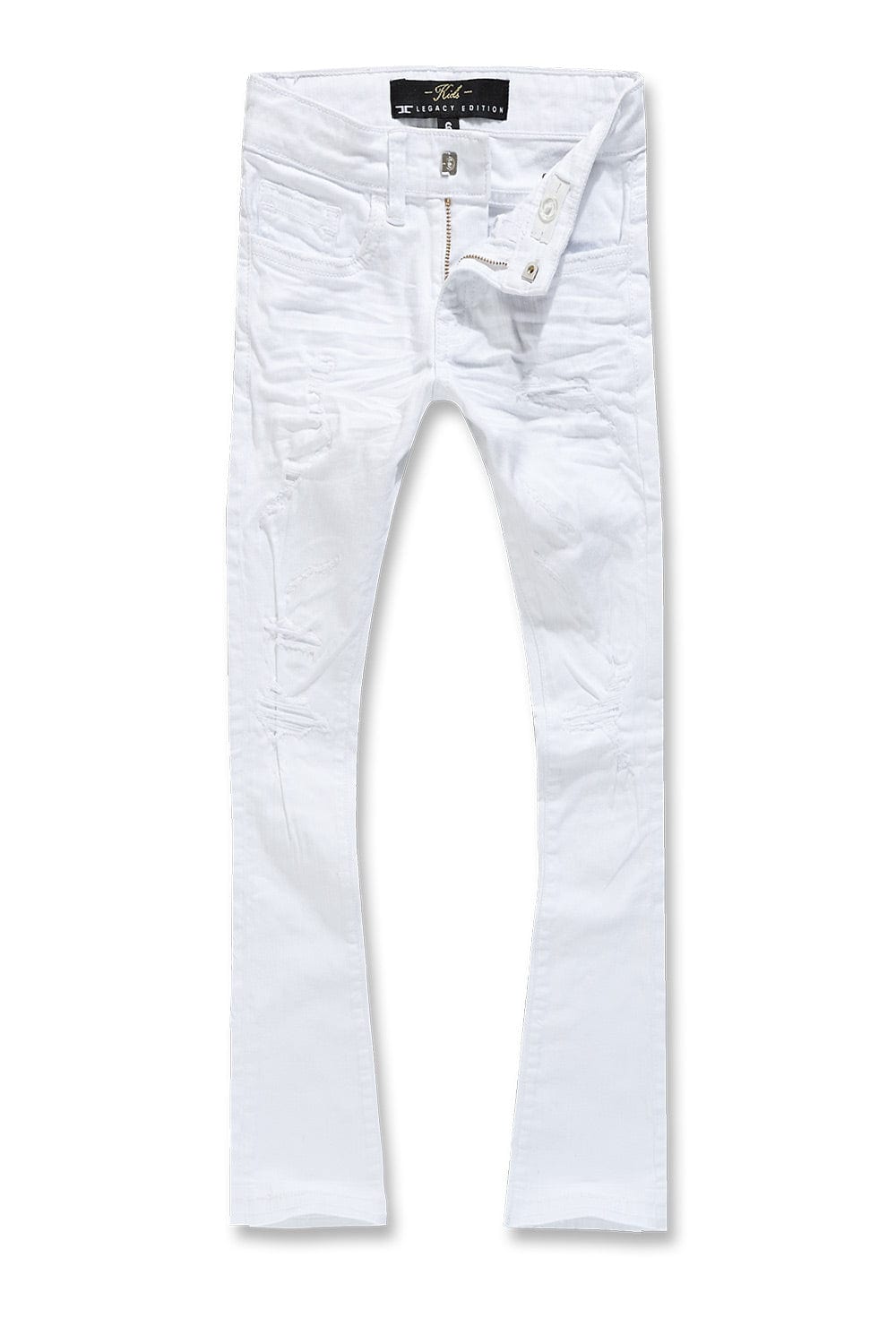 JC Kids Kids Stacked Tribeca Twill Pants (White) 2 / White