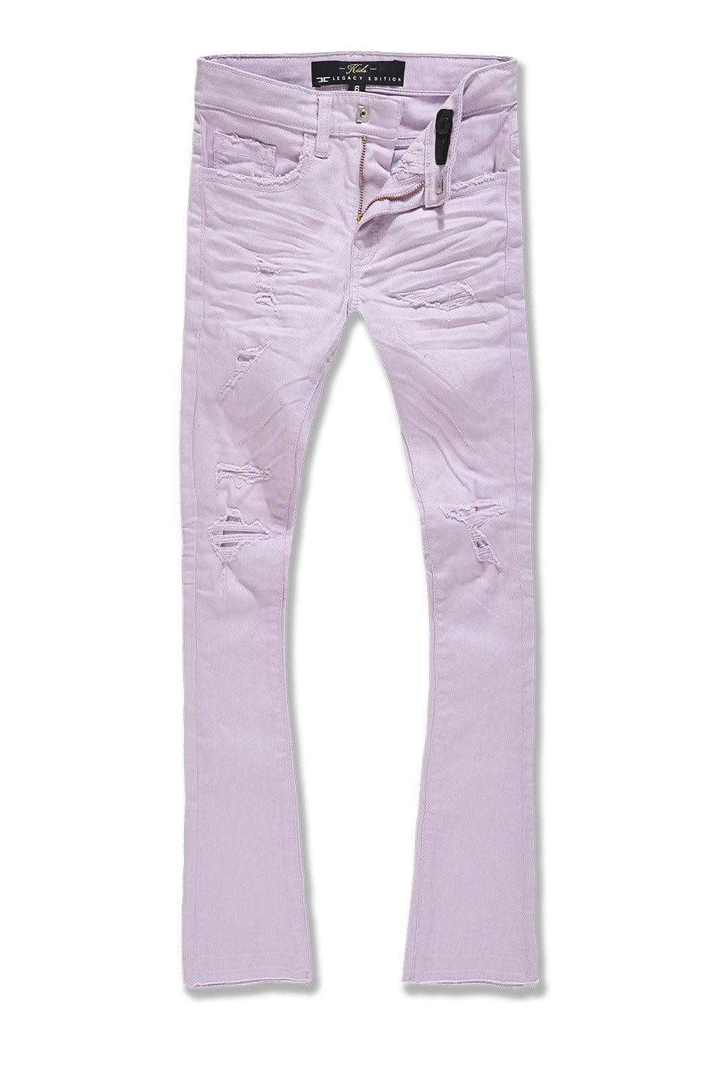 BB Kids Stacked Tribeca Twill Pants (Pastel Lilac) 2 / Pastel Lilac