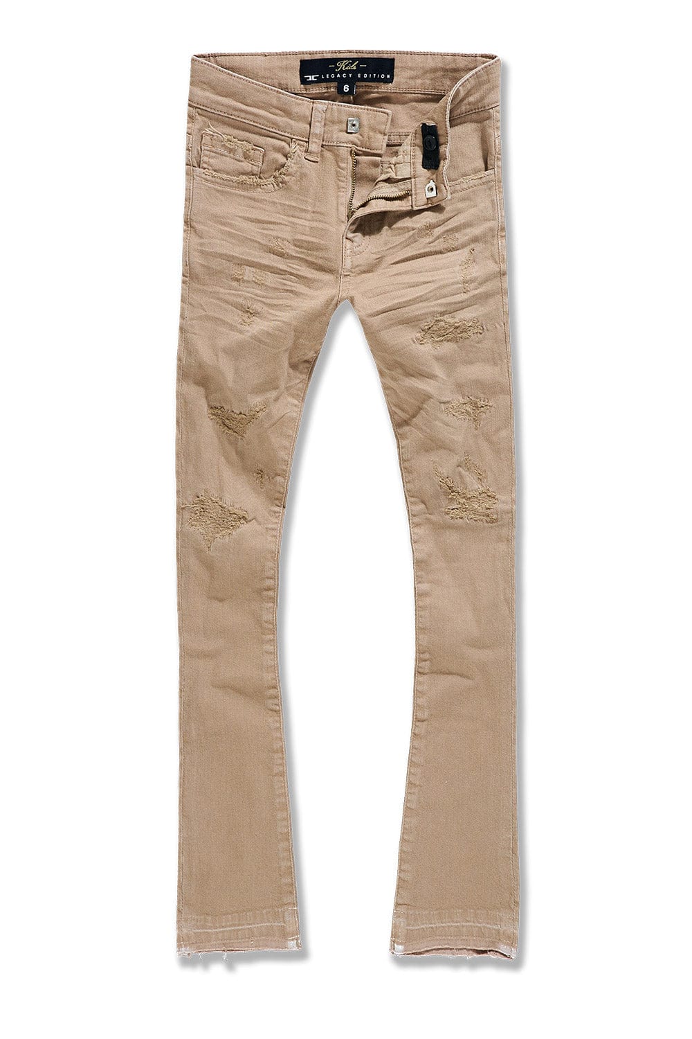 JC Kids Kids Stacked Tribeca Twill Pants (Khaki) 2 / Khaki