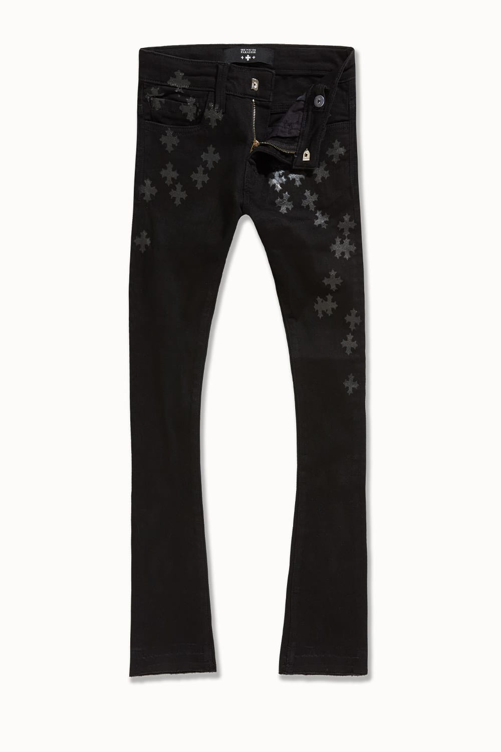 JC Kids Kids Super Skinny Stacked Forbidden Fruit Denim Black / 2
